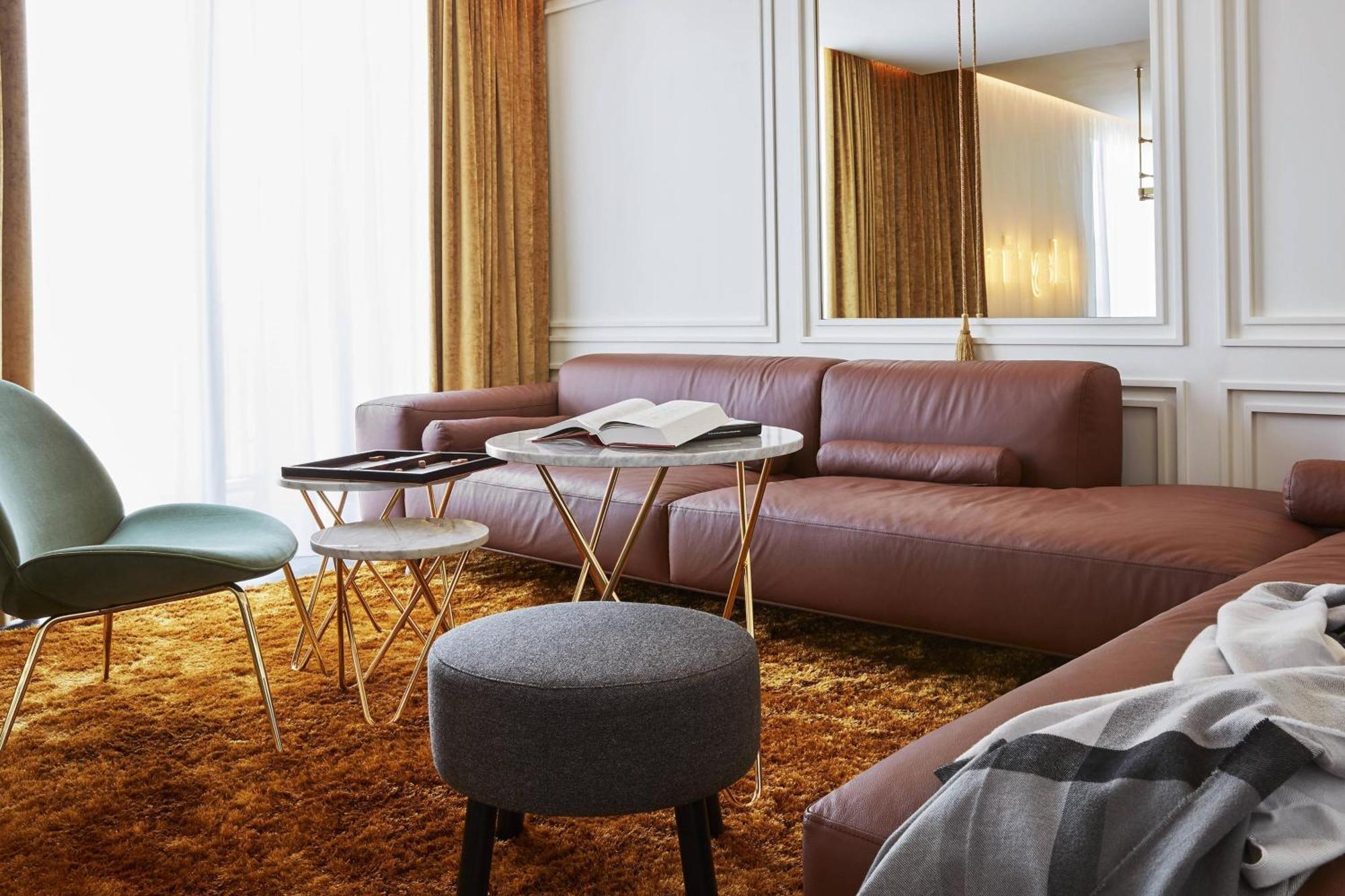 Roomers Munich, Autograph Collection Bagian luar foto A 3D rendering of a living room